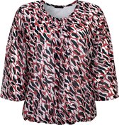 Pink Lady blouse rood/wit 3/4 mouw - maat S