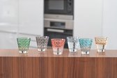 Verres à boire colorés Leonardo Optic couleurs pastel assorties - lot de 6 verres