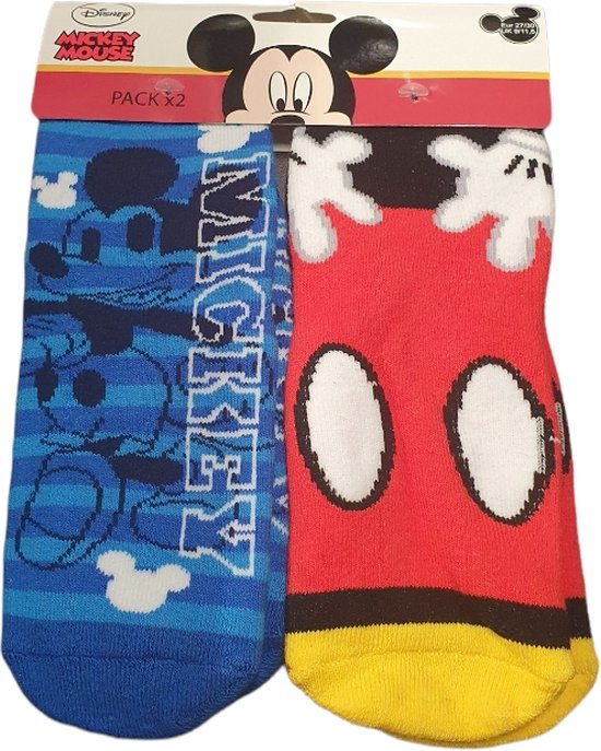Mickey Mouse - Chaussettes antidérapantes Mickey Mouse - garçons - taille 23/26