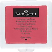 Faber-Castell - Kneedgum - Rood - voor corrigeren van (pastel)potlood en houtskool tekeningen