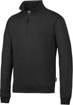 Snickers 2818 Sweatshirt met ½ Rits - Zwart - S