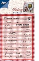 Joy! crafts - Clearstamp - Bakery - Tekst (NL) - 6410/0084
