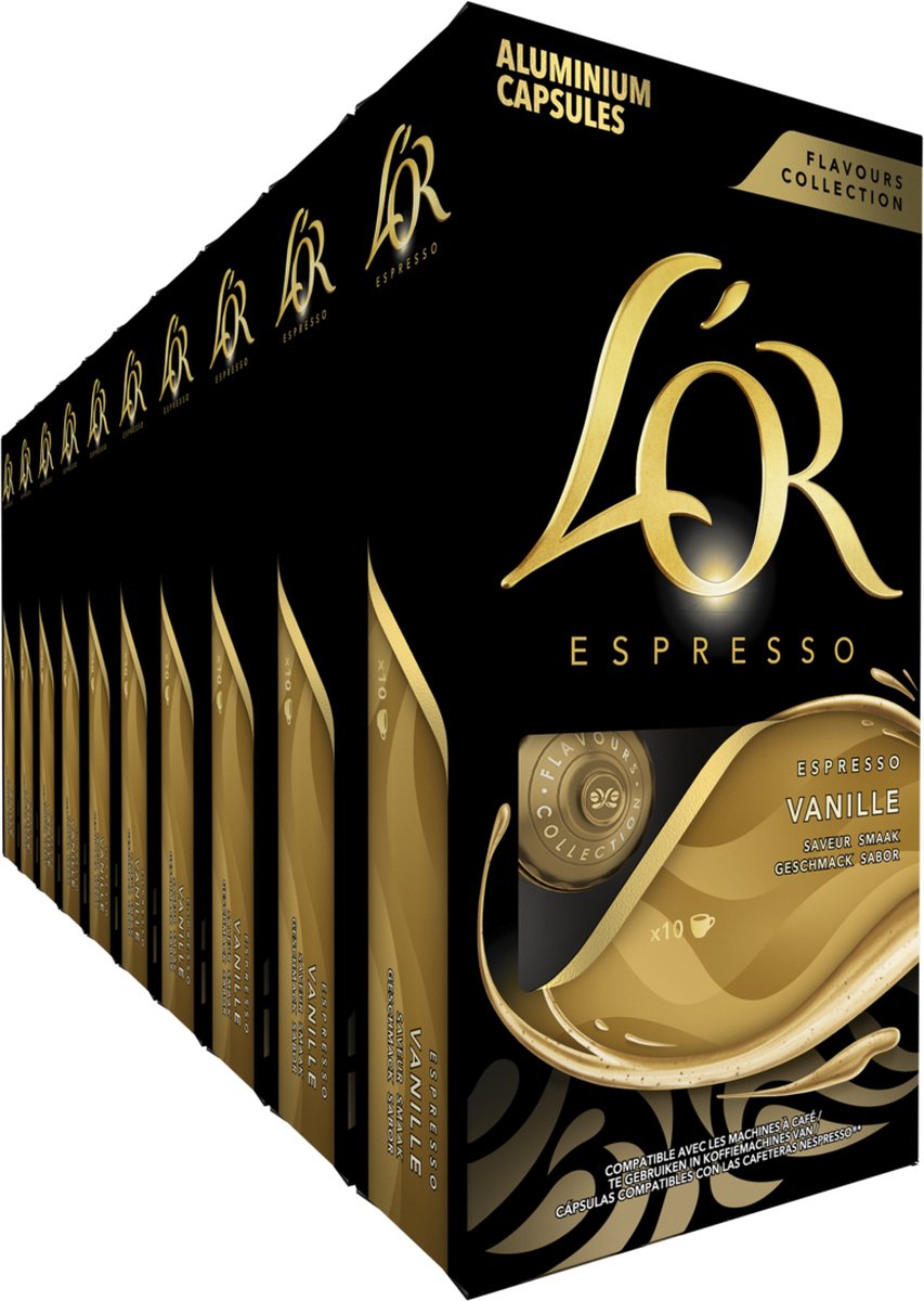 Café espresso vanille capsules, L'Or (x 10, 520 g)