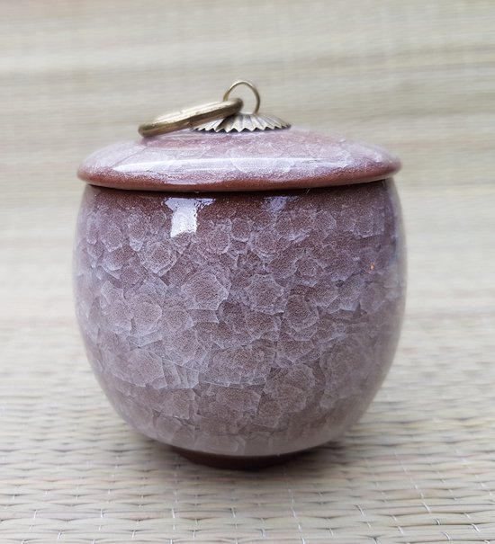 Mini Urn keramiek Diamant Roze 60ml