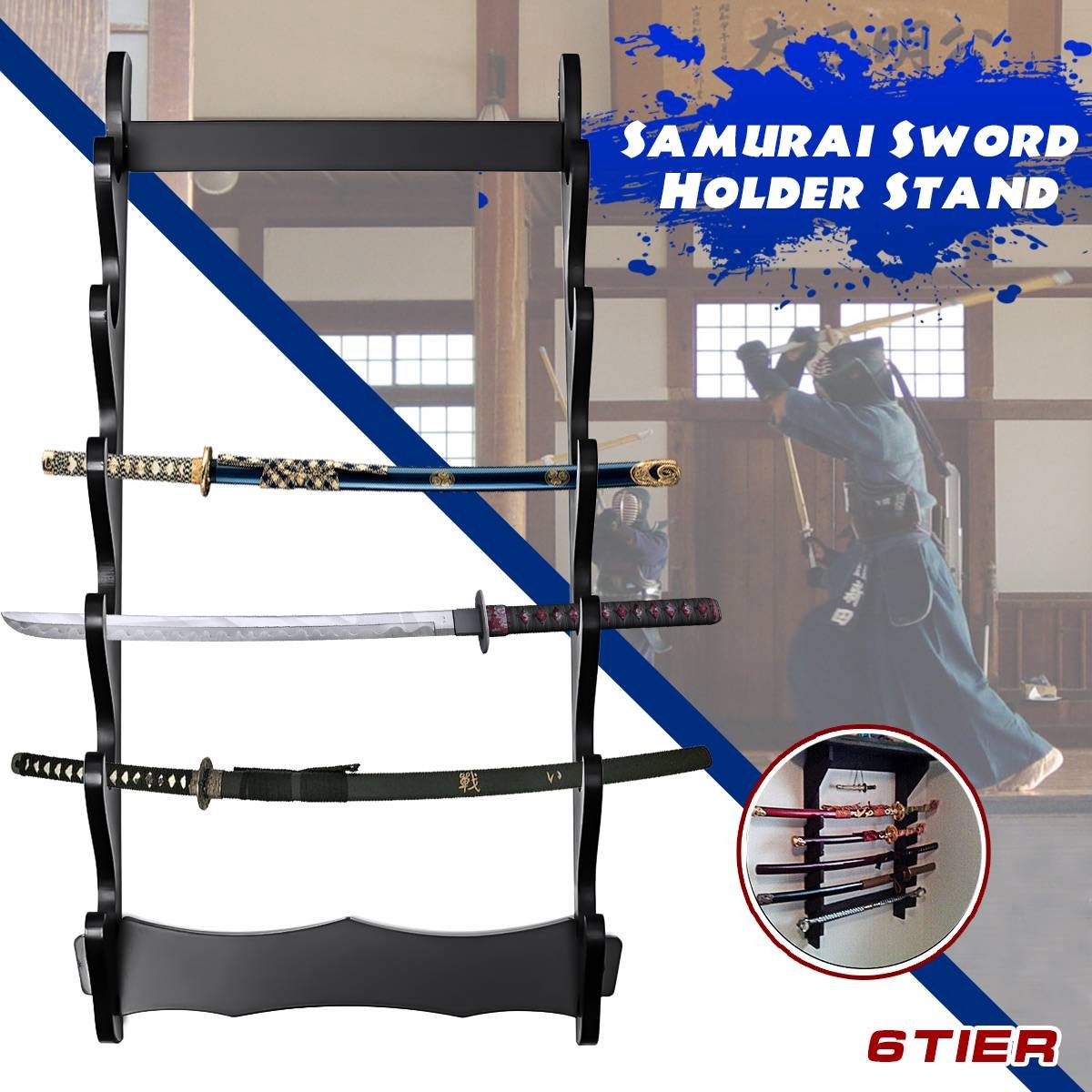 6 niveaux support de porteépée support mural présentoir Katana support de...