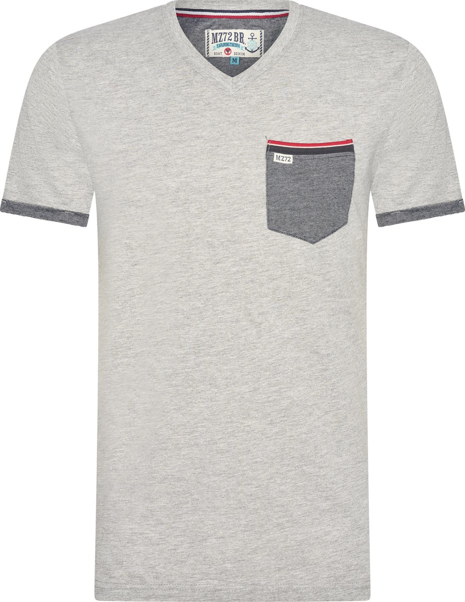 Mezaguz-Heren T-Shirt-Tellement-Grey-Korte Mouw-Maat M