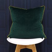 Paoletti Meridian Emmo Cushion - Sierkussen - 55x55cm - Groen - Met Rits - Wasbaar - Pillow