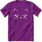 Wat heb jij daar? - Katten T-Shirt Kleding Cadeau | Dames - Heren - Unisex | Kat / Dieren shirt | Grappig Verjaardag kado | Tshirt Met Print | - Paars - S