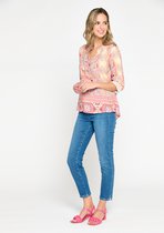 LOLALIZA Blouse met paisleyprint - Roze - Maat 46