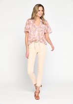 LOLALIZA Blouse met bloemenprint - Nude - Maat 48