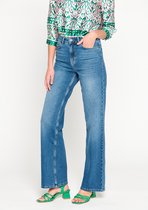 LOLALIZA Flared jeans met hoge taille - Blauw - Maat 40