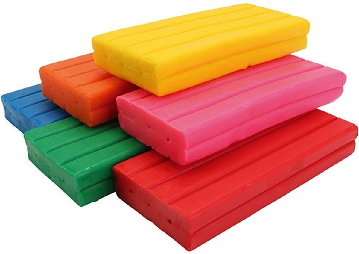 Softy boetseerklei kleuren 6x500 gr 1 doos