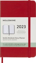 Moleskine 12 Maanden Agenda - 2023 - Wekelijks - Pocket - Harde Kaft - Rood