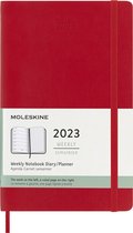 Moleskine 12 Maanden Agenda - 2023 - Wekelijks - Large - Zachte Kaft - Rood