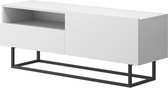 InspireMe- TV meubel - moderne tafel - ladekast - RTV kast-1 Deur-1  Lade (breedte 120 / hoogte 47 / diepte 37 cm) RTV TURNO TRTsz 120 Wit