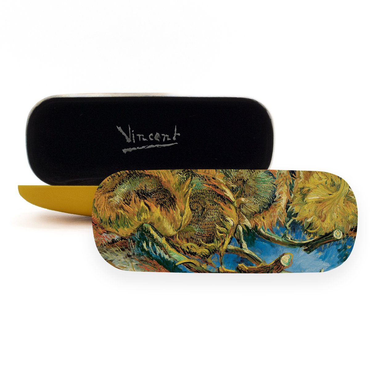 Lanzfeld - Brillenkoker - 4 Gedroogde Zonnebloemen - Van Gogh - Hard Case - Microfiber