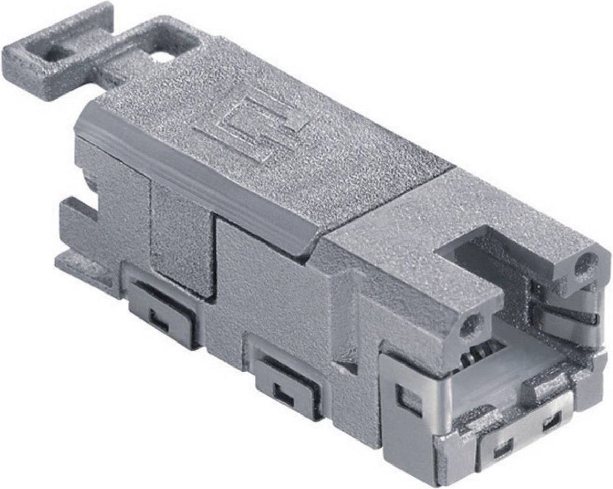 Metz Connect 1401100810MI RJ45-inbouwbus Koppeling, recht Aantal polen: 8P8C Grijs 1 stuk(s)