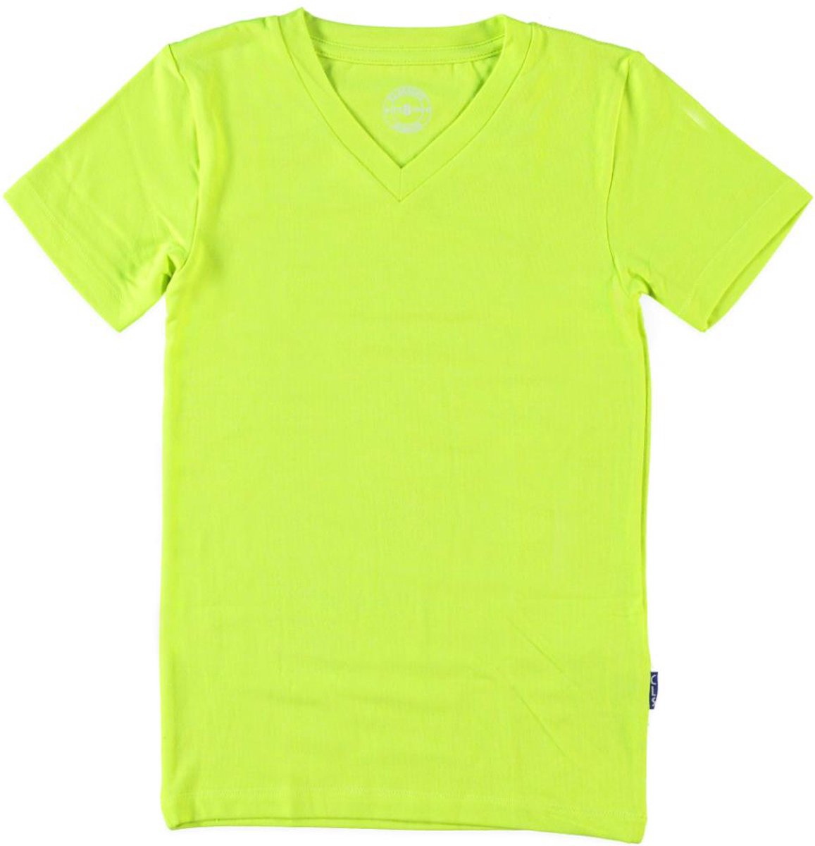 Claesen's - T - shirt V Neck - Pyjama - Neon Yellow - Maat 116-122