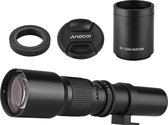 Andoer 500mm/1000mm F/8.0 MC super telelens zoomlens voor Canon EOS EF body's