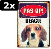 2x WAAKBORD BLIK BEAGLE