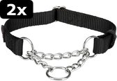 2x CHOKER PREMIUM ZWART 30-40X1,5CM