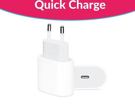 USB-C Snellader 20W - USB-C Adapter - Power Delivery - Quick Charge