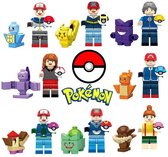 Pokemon - Pokémon - Minifigs - Minifiguren - Speelfiguren - 16 pack - Bulbasaur - 16 karakters - Pikachu - Ash