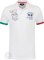 La Martina Poloshirt Pique Italia, optisch wit (L)