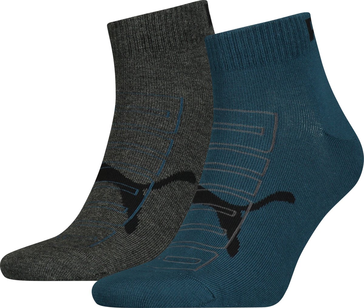 Puma Men’s Outline Logo Quarter Socks Lage sokken-39 42 Multicolor