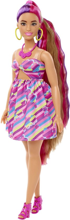 Barbie Totally Hair Doll - Paars, roze - Pop