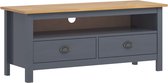 Tv meubel 110x40x47 cm massief grenenhout grijs