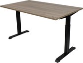 Office Hero® August Bureau Tafel Zwart Frame - 160 x 80 cm - Robson Eik Blad