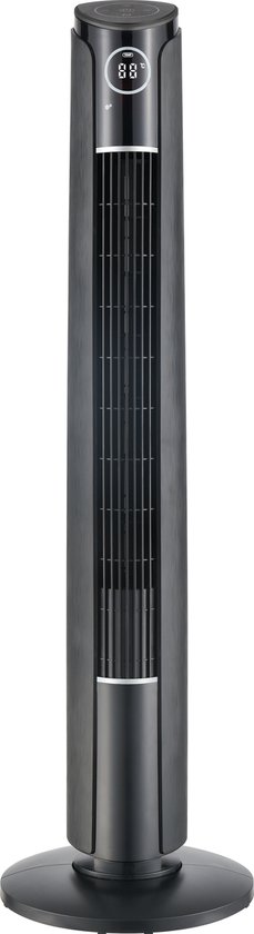 CoolHome CF2203 Design Ventilator Zwart - Torenventilator - Afstandsbediening en Timer - Kolomventilator met Luchtreiniger - Dimbaar LED-scherm - Ventilator Staand - CoolHome