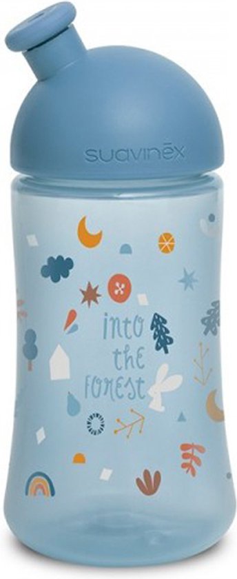 Babyflesje - Suavinex Forest Blauw Sporty Spout Tuitfles SXZFEE072076