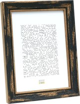 Deknudt Frames fotolijst S46TG2 - zwart verweerd hout - foto: 20x25 cm