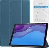 Case2go - Tablet hoes & Screenprotector geschikt voor Lenovo Tab M10 (TB-X306F) - 10.1 Inch - Auto Wake/Sleep functie - Cyaan