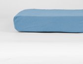 Y-NOT - Crispy Cotton Hoeslaken Topper - 90x200 - tot 15 cm matrasdikte - 100% Katoen - 180 draaddichtheid - Blauw