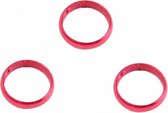 shaft rings aluminium rood dikte 2 mm 3 stuks