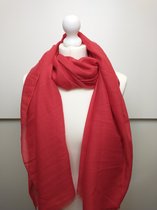 Lange dames sjaal Annelie effen rood