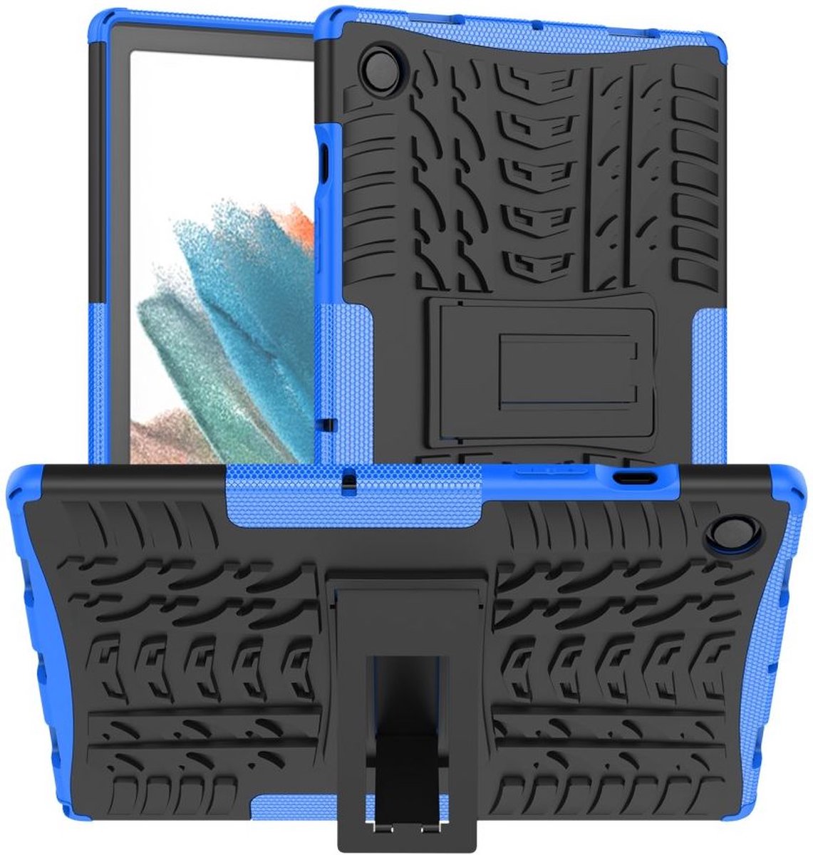 Hoes Hybride Back Cover met Kickstand Blauw Geschikt voor Samsung Galaxy Tab A8