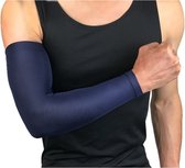 Sport Compressie Arm Sleeve (Per paar) - Blauw  - Maat M