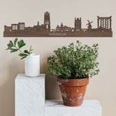 Skyline Dordrecht Detail Notenhout 60cm Wanddecoratie Voor Aan De Muur City Shapes