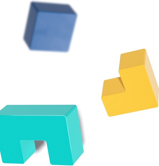 Thumbnail van een extra afbeelding van het spel 3-in-1 IQ Spel - Extra Grote Verdikte 3D Tetris - Montessori Speelgoed Tangram Vormen Puzzel - Houten Speelgoed Tetris Spel - Educatief Puzzel voor Ruimtelijk Inzicht - Cube & Square Board Game - Educatief - Multiplayer