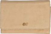 Bear Design Portemonnee / Wallet / Portefeuille Dames - Ritsportemonnee - Cow Lavato - Leer - Beige