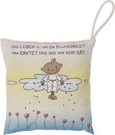 Goebel - Der kleine Yogi | Kruiden kussen Blumenbeet | Lavendel - 14cm