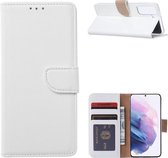 Samsung S21 - BOOK CASE - hoesje met pashouder - wit