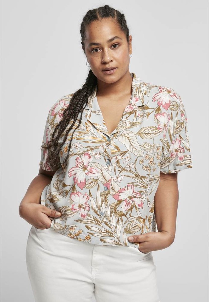 Urban Classics Blouse -5XL- Viscose Resort Blauw
