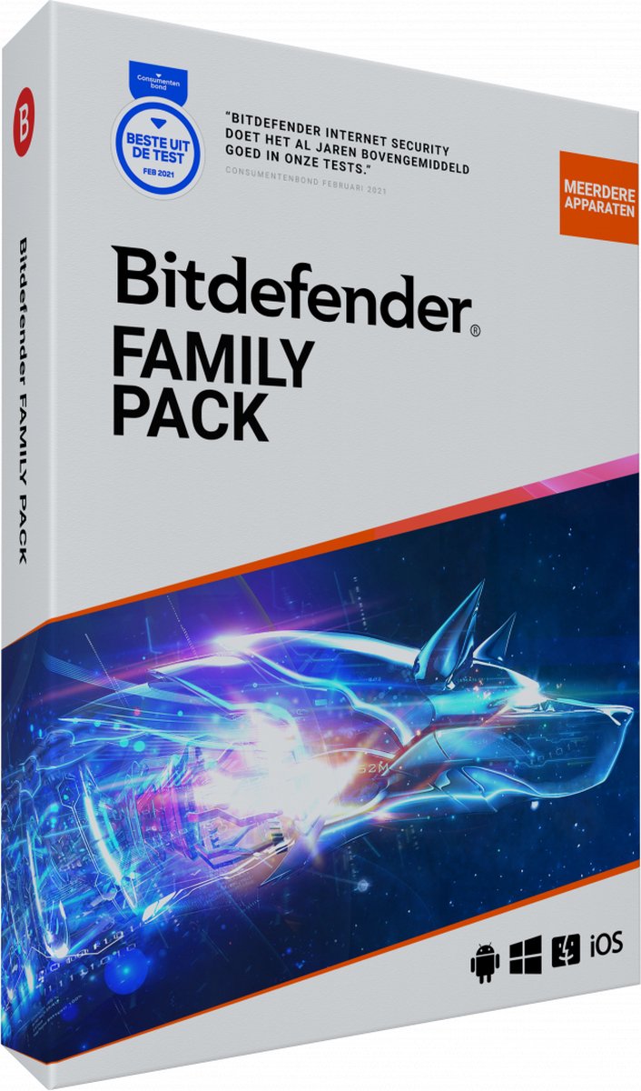 Bitdefender Family Pack - 24 Maanden - 15 Apparaten - Nederlands - Windows, MAC, iOS & Android Download op Prijzenvolger.com