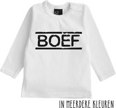 Boef longsleeve shirt 86 Wit/Zwart