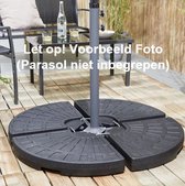 Parasolvoet voor Zweefparasol - Watervulbare tegels - 4 Delig - Vullen met Zand of Water